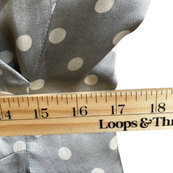 Escada by Margaretha Ley Dress Vintage Silk Midi Faux Wrap Polka Dots sz 42 - Picture 9 of 14